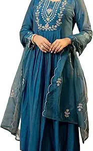 Nermosa Women Embroidery Solid A-Line Kurta